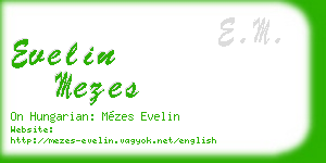 evelin mezes business card