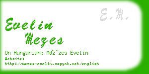 evelin mezes business card
